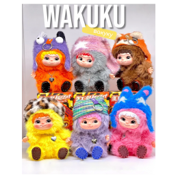 Игрушка сюрприз Вакуку, брелок Мягкая плюшевая игрушка Wakuku 18 см, Куколка в костюме Игрушка сюрприз Вакуку, брелок Мягкая плюшевая игрушка Wakuku 18 см, Куколка в костюме