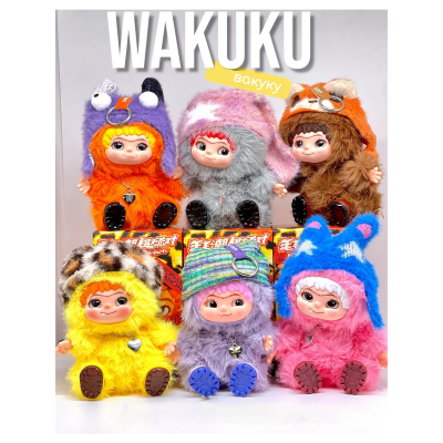 Игрушка сюрприз Вакуку, брелок Мягкая плюшевая игрушка Wakuku 18 см, Куколка в костюме Игрушка сюрприз Вакуку, брелок Мягкая плюшевая игрушка Wakuku 18 см, Куколка в костюме