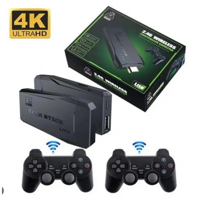 Игровая консоль Game Stick 4К M8 64G 2.4g wireless 20300 игр 2 джойстика