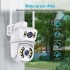 Уличная WIFI камера видеонаблюдения Двойная HD iCSee ночная съемка поворотная PTZ 1080p Белая Уличная WIFI камера видеонаблюдения Двойная HD iCSee ночная съемка поворотная PTZ 1080p Белая