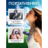 Вентилятор на аккумуляторе мини USB ручной мини вентилятор с держателем для телефона, фиолетовый