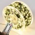 Гирлянда для елки Роса 50 м, 500 LED, тёплый белый, зелёный провод, 220 В + пульт 8 режимов