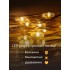 Гирлянда для елки Роса 50 м, 500 LED, тёплый белый, зелёный провод, 220 В + пульт 8 режимов