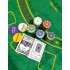 Набор для покера 200 фишек TEXAS HOLDEM с номиналом, 2 колоды карт, Сукно, в металлическом кейсе