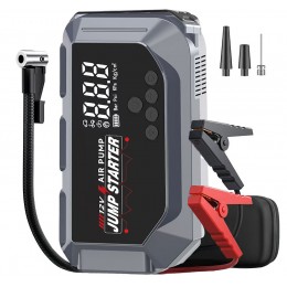 Пускозарядное устройство для автомобиля 3в1 с компрессором 600 A, 8000мАч,  JUMP STARTER  УМБ для автомобиля с фонариком + сумка-кейс
