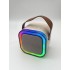 Детская колонка для пения с микрофоном, RGB подсветкой и Bluetooth Белая