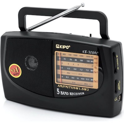 Радиоприемник KIPO 308AC FM/АM/SW/TV акустический портативный радиоприемник от сети и на батарейках Радиоприемник KIPO 308AC FM/АM/SW/TV акустический портативный радиоприемник от сети и на батарейках