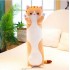 Длинная мягкая игрушка Кот Батон. Подушка обнимашка  Кот 70 см коричневый