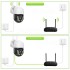 Беспроводная уличная камера WiFi ICSEE 4MP PTZ Черно-белая Управление с телефона