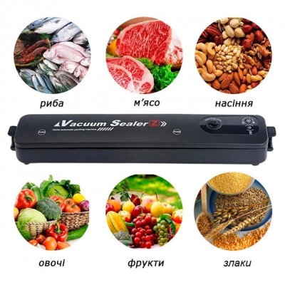 Вакууматор, Вакуумный упаковщик ручной с пакетами Vacuum Sealer 90 Вт Черный