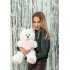 Плюшевый мишка Фрэнк 65 см Teddy Boom белый с сердцем Плюшевый мишка Фрэнк 65 см Teddy Boom белый с сердцем