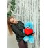 Плюшевый мишка Фрэнк 65 см Teddy Boom голубой с красным сердцем