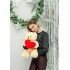 Плюшевый мишка Фрэнк 65 см Teddy Boom Кремовый с красным сердцем