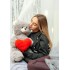 Плюшевый мишка Фрэнк 65 см Teddy Boom серый с красным сердцем