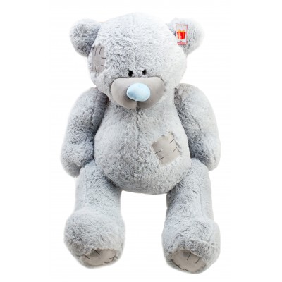 Мягкий плюшевый медведь Teddy Boom Гриша 150 см серый