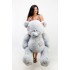 Мягкий плюшевый медведь Teddy Boom Гриша 150 см серый