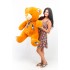 Игрушечный мишка с шарфом Teddy Boom Клетка 130 см карамель