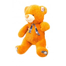 Игрушечный мишка с шарфом Teddy Boom Клетка 130 см карамель