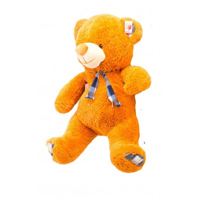 Игрушечный мишка с шарфом Teddy Boom Клетка 130 см карамель
