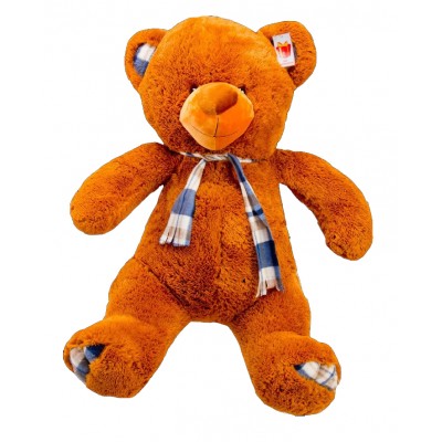 Плюшевый медведь с шарфиком Teddy Boom Клетка 130 см коричневый Плюшевый медведь с шарфиком Teddy Boom Клетка 130 см коричневый