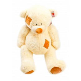 Плюшевый мишка с латками Teddy Boom Гриша 100 см кремовый Плюшевый мишка с латками Teddy Boom Гриша 100 см кремовый