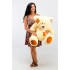 Плюшевый мишка с латками Teddy Boom Гриша 100 см кремовый Плюшевый мишка с латками Teddy Boom Гриша 100 см кремовый
