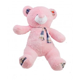Медведь с шарфом Teddy Boom Клетка 130 см розовый Медведь с шарфом Teddy Boom Клетка 130 см розовый